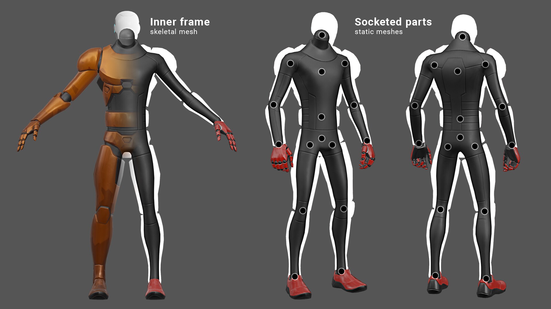 Modular Male Mannequin on Standard Skeleton, 카테고리 캐릭터 UE 마켓플레이스